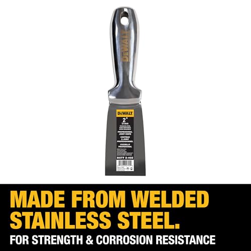 DEWALT 2" All Stainless Steel Joint Knife | One-Piece Premium Polished Metal Putty Blade | 2-402 - size: 2-Inch