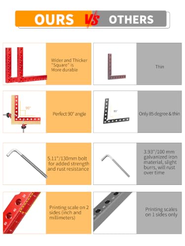 8PCS 4PCS 5.5" & 4PCS 3.14" Corner Clamps for Woodworking - size: 8pcs