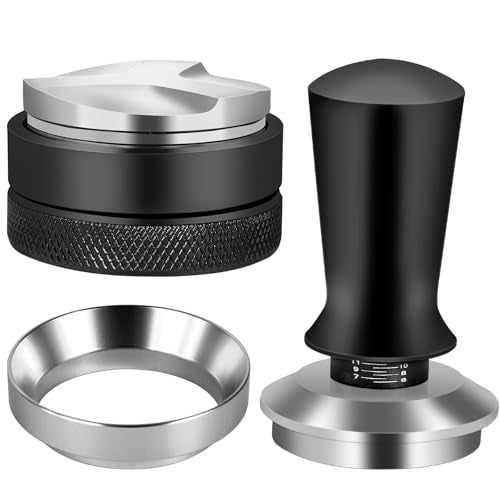 Reoszeank 54mm Espresso Accessories Kit, Distributor, Tamper, Dosing Funnel - size: 54mm Fits Breville Barista/Bambino/Infuser