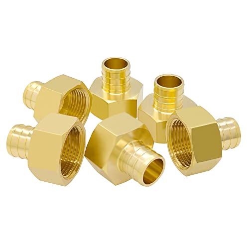 Hooshing 6 Pack 3/4" PEX to 3/4" Female NPT Adapter - size: 3/4" Pex x 3/4" NPT Female