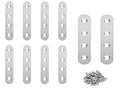 10PACK 3INCH X 0.6INCH Stainless Steel Straight Flat Bracket Repair Plate Brace,Mending Joining Plates for Wood, Board, Bed Frame, Furniture & Shelves,with Screws - size: 10PACK 3INCH X 0.6INCH