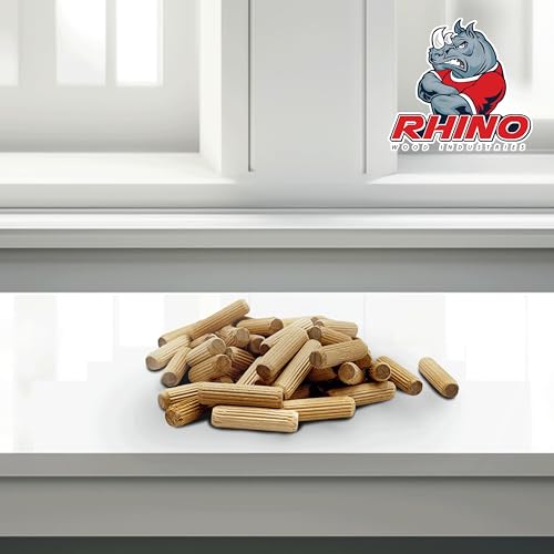 5/16" x 1-3/16" Wooden Dowel Pins, 100-Pack – Birch Hardwood, Kiln-Dried, Fluted & Beveled (5/16" x 1 3/16", 100pk) - size: 5/16" x 1 3/16"