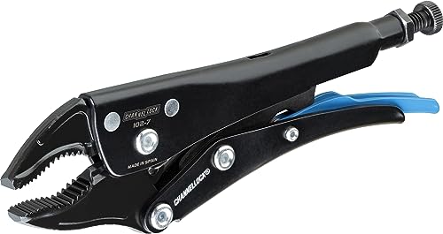 Channellock Locking Pliers 102-7 - Curved Jaw with Cutter, Epoxy Resin Coating, Forged Steel - 7 In - style: 7" Curved Jaw Locking Pliers w/ Wire Cutter