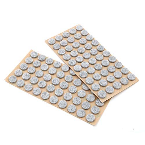 Furniture Felt Pads 3/8" (10mm) Diameter Round 3M Self Adhesive Protects Kitchen Cabinets, Drawers, Desks and Furniture Against Bumps and Scratches 100 Pack - Grey - color: Gray 100 Pack