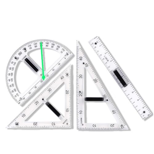 Math Ruler Magnetic Classroom Math Geometry Tool Set Enhances Classroom Learning, Easily Mounts to Blackboard Protractor Measuring Ruler Triangle Ruler, Tp4pc - size: Tp4pc
