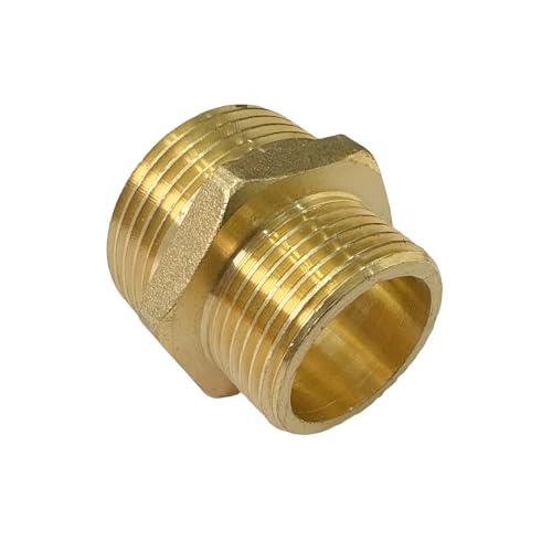 1" x 3/4" Male Threaded Hex Nipple Reducer Brass NPT Pipe Fitting Adapter Straight Connectors Pack of 2 - size: 1" x 3/4" -2 Pack