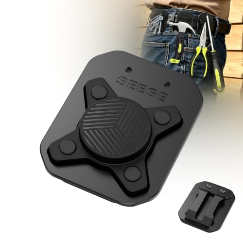 SEESE Strong Magnetic Tool Holder: Magnetic Belt Clip for Power Tools & Hand Tools, Anti-Fall Secure Grip for Home Improvement, Workshop, Electrician