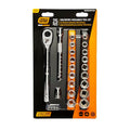GEARWRENCH 25 Piece 3/8" Dr 72T SAE/Metric Mechanics Tool Set | GWXSCBMTS38 - size: 25 Piece, style: SAE/Metric