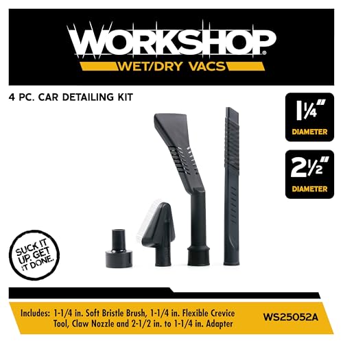 WORKSHOP Wet/Dry Vacs WS25052A 2-1/2-in. Car Cleaning Vacuum Attachment Kit