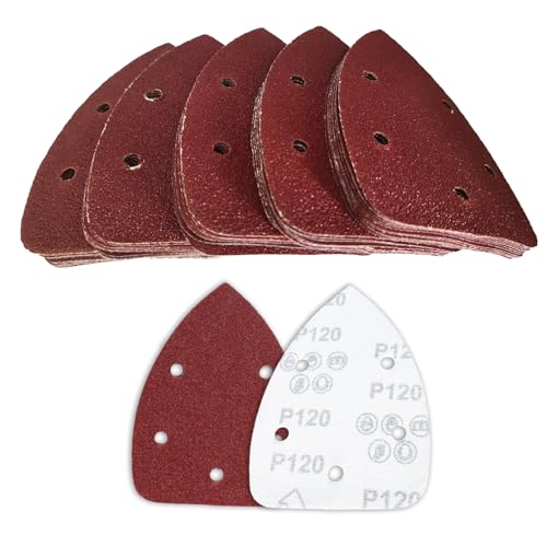 50 Pcs 120 Grit Mouse Sandpaper, Aluminum Oxide Mouse Sanding Pads - size: 120 Grit