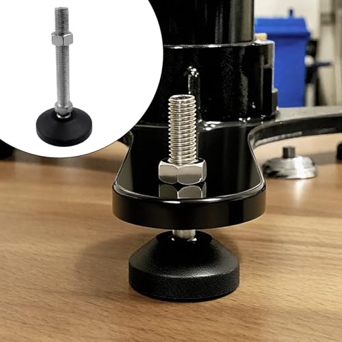 M16 Leveling Feet 880 Lb Capacity, 6.2 Inches Height - 3 Inches Base, 4Pcs - color: Black, size: D80xM16xH120mm