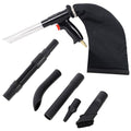 Multi-Function Hand Held Air Vacuum & Blow Gun Kit, 2-in-1 Pneumatic Cleaning Tool with Dust Bag & 5 Nozzles for Car Detailing, Workshop & Home Cleaning