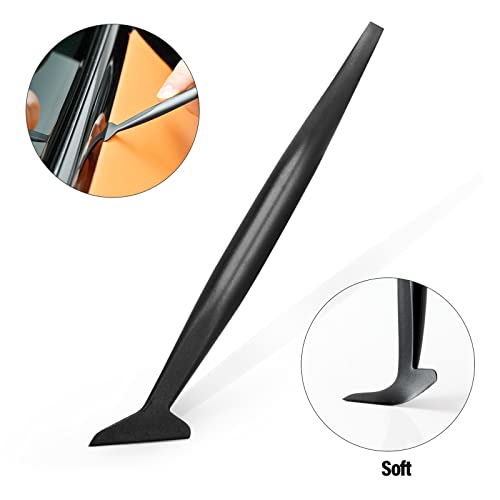 Gomake Vehicle Vinyl Wrap Window Tint Film Tool Kit Include 4 Inch Felt Squeegee, Retractable 9mm Utility Knife and Blades, Zippy Vinyl Cutter and Mini Go Corner Squeegee for Car Wrapping (5 Tools) | Vinyl Wrap Squeegee Tool, 9mm Utility Knife, Film Cutte