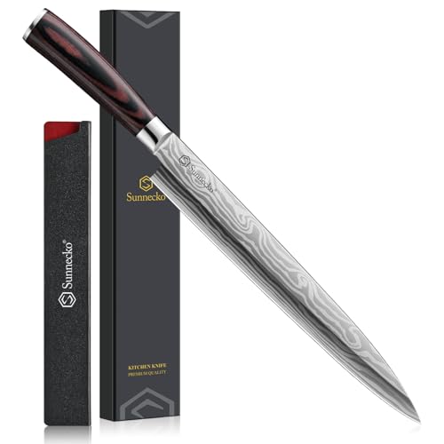 Sunnecko 10.5 inch Sashimi Knife,Sushi Knife for Fish Filleting & Slicing - color: 10.5 inch Sashimi Knife