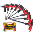 Lichamp 8 Pieces Metric T Handle Allen Wrench Set, 2-10 mm, Ball Head - size: 2 to 10 mm