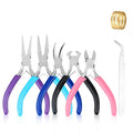 5 Pcs Jewelry Making Pliers Tools, Needle/Round/Chain/Bent/Zipper Pliers - style: 5pcs-Mixed Color