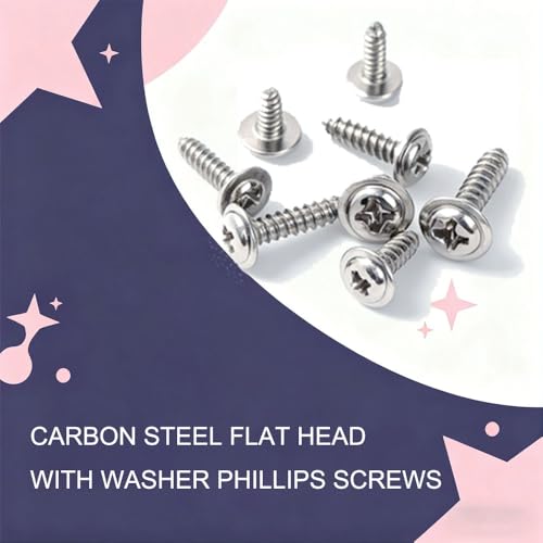 670Pcs Tiny Phillips Pan Head with Washer Self Tapping Screws, Carbon Steel, Small/Mini M2 M2.3 M2.6 M3 Wood Screws, Micro Sheet Screws Assortment Kit for Wood Electronic and Toy Repair