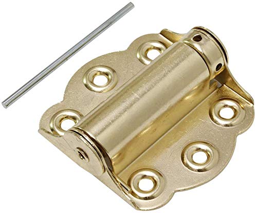 Litepak Adjustable Screen Door Hinge Professional Grade Hardware Self-Closing Easy Install (1 Pack, Polished Brass) - color: Polished Brass, size: 1 Pack