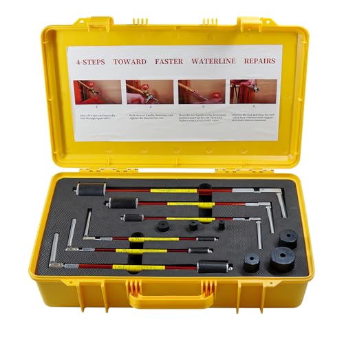 6800 Plumbing Plug Tool Kit, Pipe Water Stopper Kit 1/2" to 2" for Professional Plumber Plumbing Repair, 6-Piece Tools with Carrying case, No Draining Needed, Fast Leak Repair up to 65 PSI