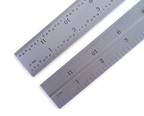 PEC 12" Zero Glare 4R (1/64, 1/32, 1/16, 1/8) Replacement Machinist Combination Square Blade Ruler Rule 7185-012