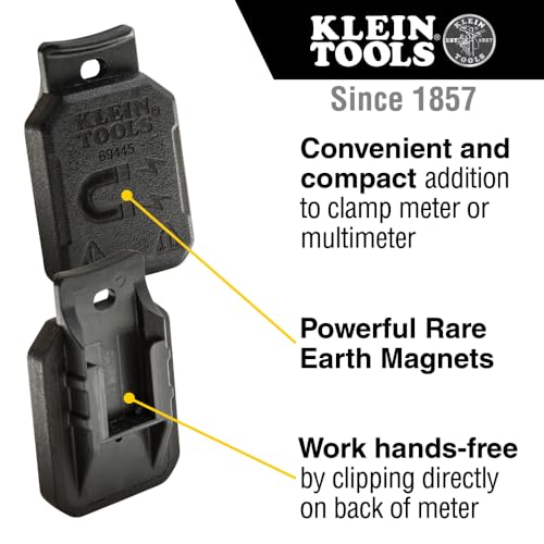 KLEIN TOOLS 69445 Magnetic Hanger Without Strap Clamp Meters and Multimeters with Powerful Rare Earth Magnets - size: Magnetic Hanger Without Strap (Pack of 1)