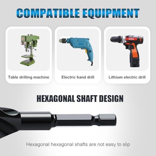 1-1/8" x 9" Auger Drill Bit for Soft and Hard Wood,Hex Shank - size: 1-1/8", style: 9"