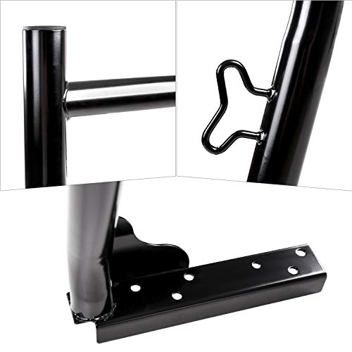 Model X31 800Ibs Capacity Extendable Steel Pick-Up Truck Ladder Rack Two-bar Set - Black - style: 2 Bar Set only (Drilling Required)