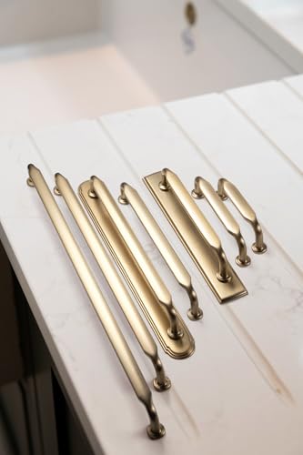 12 Pack Champagne Bronze Zinc Alloy Cabinet Handles - 3''(76mm) Hole Center Cabinet Pull Hardware for Bedroom, Kitchen L101 - color: Champagne Bronze, size: 3'' Hole Center