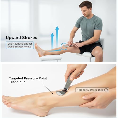 BYYDDIY-Non-Magnetic 304 Stainless Steel Gua Sha Muscle Scraper Tool for Scar Tissue,Muscle Scraping Tool for Massage Scraper,IASTM Tools for Physical Therapy, Soft Tissue Massage - style: Style: S