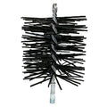 Midwest Hearth Poly Chimney Cleaning Brush, Round Polypropylene Bristles, Galvanized Steel Stem, 1/4" NPSM Fitting for Fiberglass Rod Kits, Made in USA – 7-Inch Round - size: 7-Inch Round