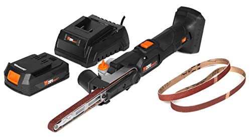 WEN Cordless Detail File Sander, Variable Speed with 20V Max 2.0 Ah Lithium-Ion Battery and Charger (20437) - style: Cordless + 1600 FPM