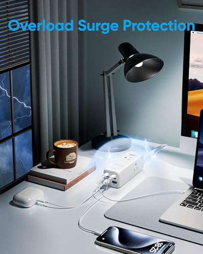 Olcorife USB Power Strip with 3 AC Outlets 6 USB Ports(4 USB C),5 FT - size: 5 FT, style: 3AC(6USB145W)