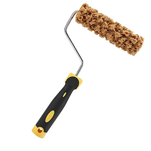 Texture Paint Roller with Handle, Foam Wall Painting Tool for Acrylics, Varnish & Decorative Finishes, 12-Inch Precision Roller Brush