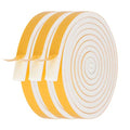 Weather Stripping for Doors-3 Rolls,1/2 Inch Wide X 1/4 Inch Thick - size: 1/2"(W) x 1/4"(T) x 20'(L)