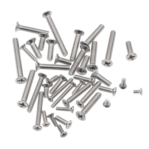 300PCS Metric M2 M2.5 M3 304 SS Phillips Flat Head Machine Screws Kit - size: M2M2.5M3