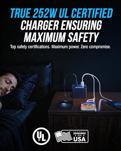 SABRENT VOLTIK Charging Station, 252W 8-Port USB C and USB A, LCD Display - size: 8-Port
