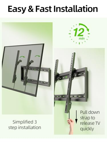 USX MOUNT Low Profile Tilt TV Wall Mount for 26-60 Inch TVs up to 99lbs - size: 26-60 inch