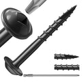 Pocket Hole Screws #8 x 1-1/4" (360Pcs) 2lb. Carbon Steel, Black, Washer Head, Coarse Thread, Square Drive,150MM Drive Bit Included - color: Black, size: #8 x 1-1/4"