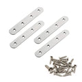 4 Pack Flat Straight Brackets, 130mm/5.1" Silver Mending Plates - color: Silver, size: 130mm/5.1"