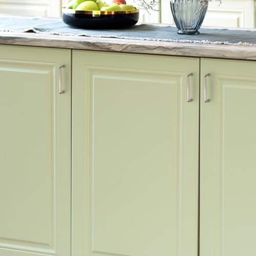 Ravinte Brushed Nickel Cabinet Handles Solid Handles,3-3/4 Inch,10 Pack - color: Brushed Nickel, size: 3-3/4 Inches Hole Center