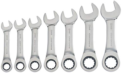 CRAFTSMAN CMMT87025 7-Piece 12-Point Metric Ratchet Wrench Set