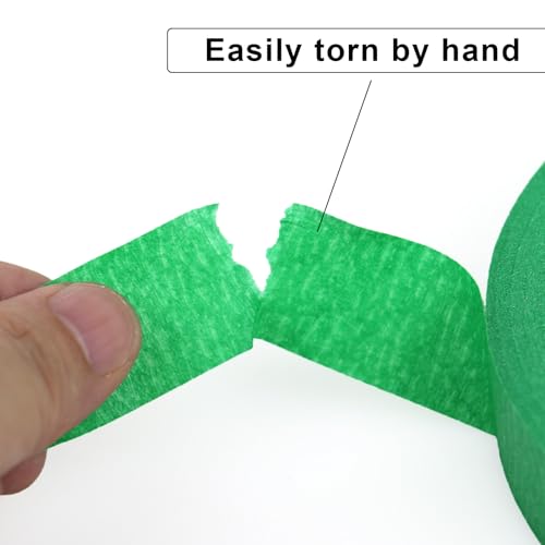 2 Pack Green Painters Tape - Masking Tape 1 Inch Wide - Multi-Surface, Smart Adhesion, Indoor & Outdoor - 180FT Total - Paint Tape for DIY, Labeling, Art, Car, General Purpose (#3910) - color: Green