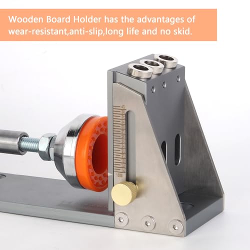Kosmi pocket hole jig Kit,Professional Woodworking Dowel Jig Kit,Upgraded All-Metal Pocket Screw Jig for Carpentry Joinery Men,Set Jig Wood Woodwork Guides Joint Angle Tool Carpentry Locator