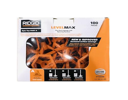8 Pack of RIDGID LevelMax Tile Anti-Lippage and Spacing System Top Part A Only (FT3508)