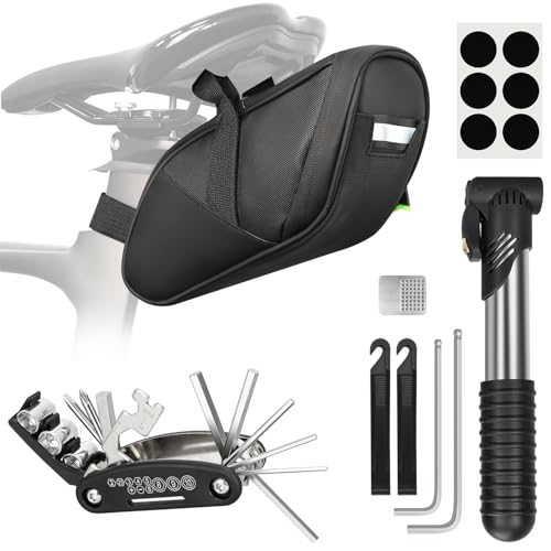 Bike Repair Kit, Bike Bag With Tire Pump, Bike Multitool, Allen Wrenches - size: Bike Seat Bag Set