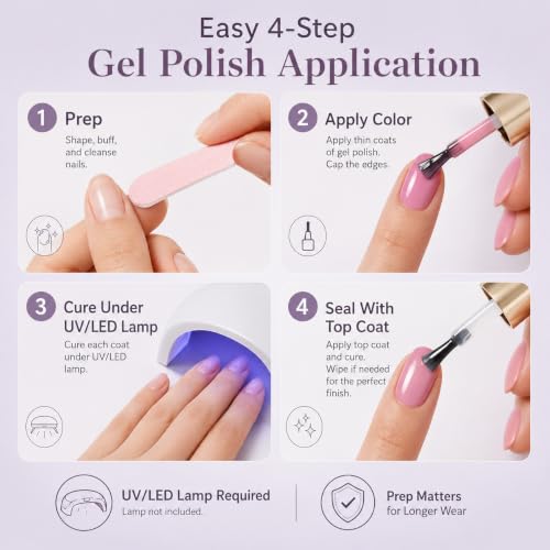 Beetles Purple Gel Nail Polish Set, 5 Colors Cat Eye Gel Gift Set - color: Refined Everyday