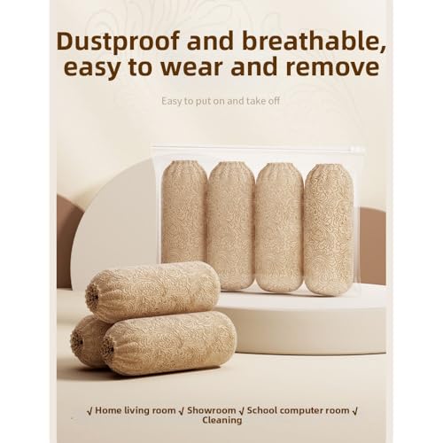 Non Woven Disposable Non Slip Shoe Covers 50Pcs (25 Pairs)(Brown) - color: Brown