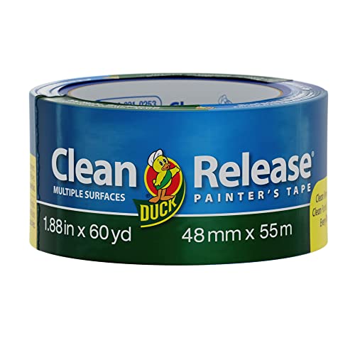 Duck Clean Release Blue Painters Tape, Masking Tape For Paint Projects, 2 in (1.88 in x 60 yd) Single Roll, 240195 - size: 1 Roll
