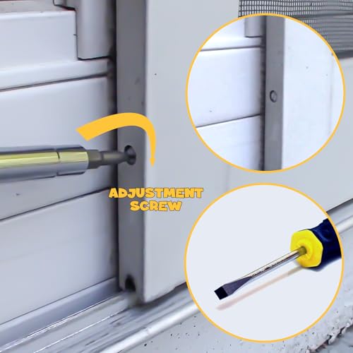 Gliding Screen Door Roller Assembly Fits for Andersen Upper #1997063 & Lower #1997310 (1991 to Present), 1-1/4" Nylon Concaved Wheels, Edge Adjustable (2 Pairs) (‎Lower Screen) - color: ‎Lower Screen