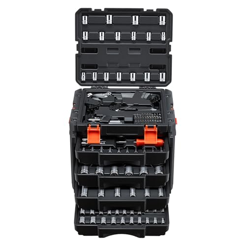 VEVOR 230 PCS Mechanic Tool Set with 4-Drawer Tool Box 1/4" 3/8" 1/2" Drive - size: 230-PCS
